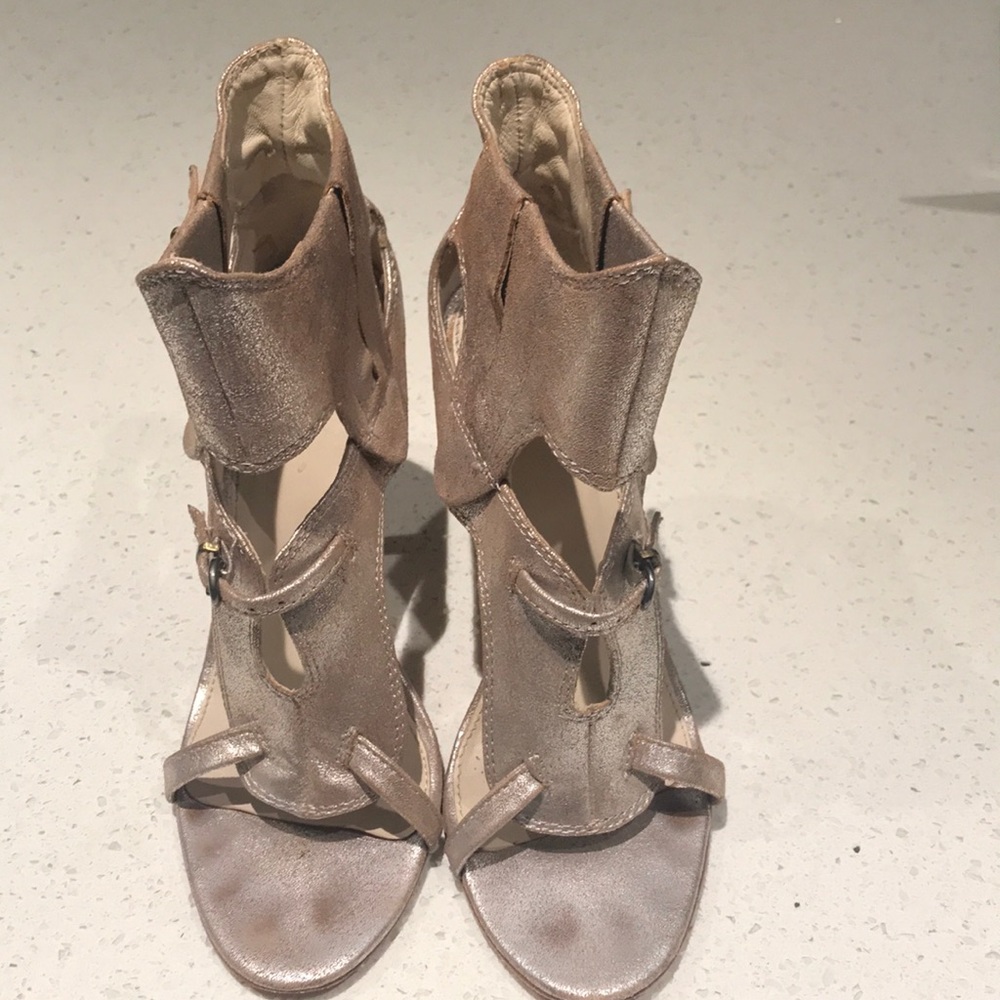 Summer High heels, 38, silver/gold